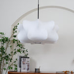 Elysia Silk Cocoon Pendant Light – Modern White Designer Hanging Lamp