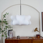 Elysia Silk Cocoon Pendant Light – Modern White Designer Hanging Lamp
