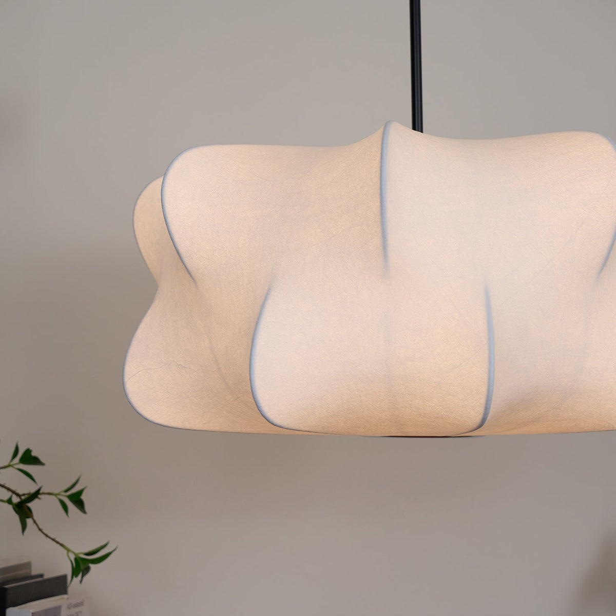 Elysia Silk Cocoon Pendant Light – Modern White Designer Hanging Lamp