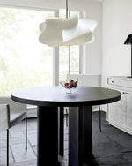 Elysia Silk Cocoon Pendant Light – Modern White Designer Hanging Lamp