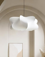 Elysia Silk Cocoon Pendant Light – Modern White Designer Hanging Lamp
