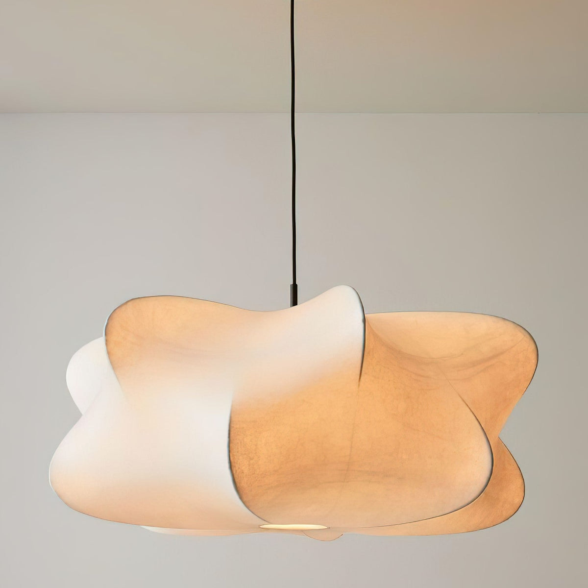 Elysia Silk Cocoon Pendant Light – Modern White Designer Hanging Lamp