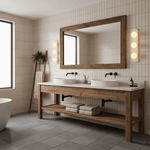 Elysian Travertine Wall Sconce with Glass Globes – Modern Natural Stone Lighting