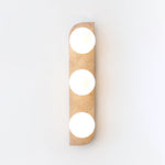 Elysian Travertine Wall Sconce with Glass Globes – Modern Natural Stone Lighting
