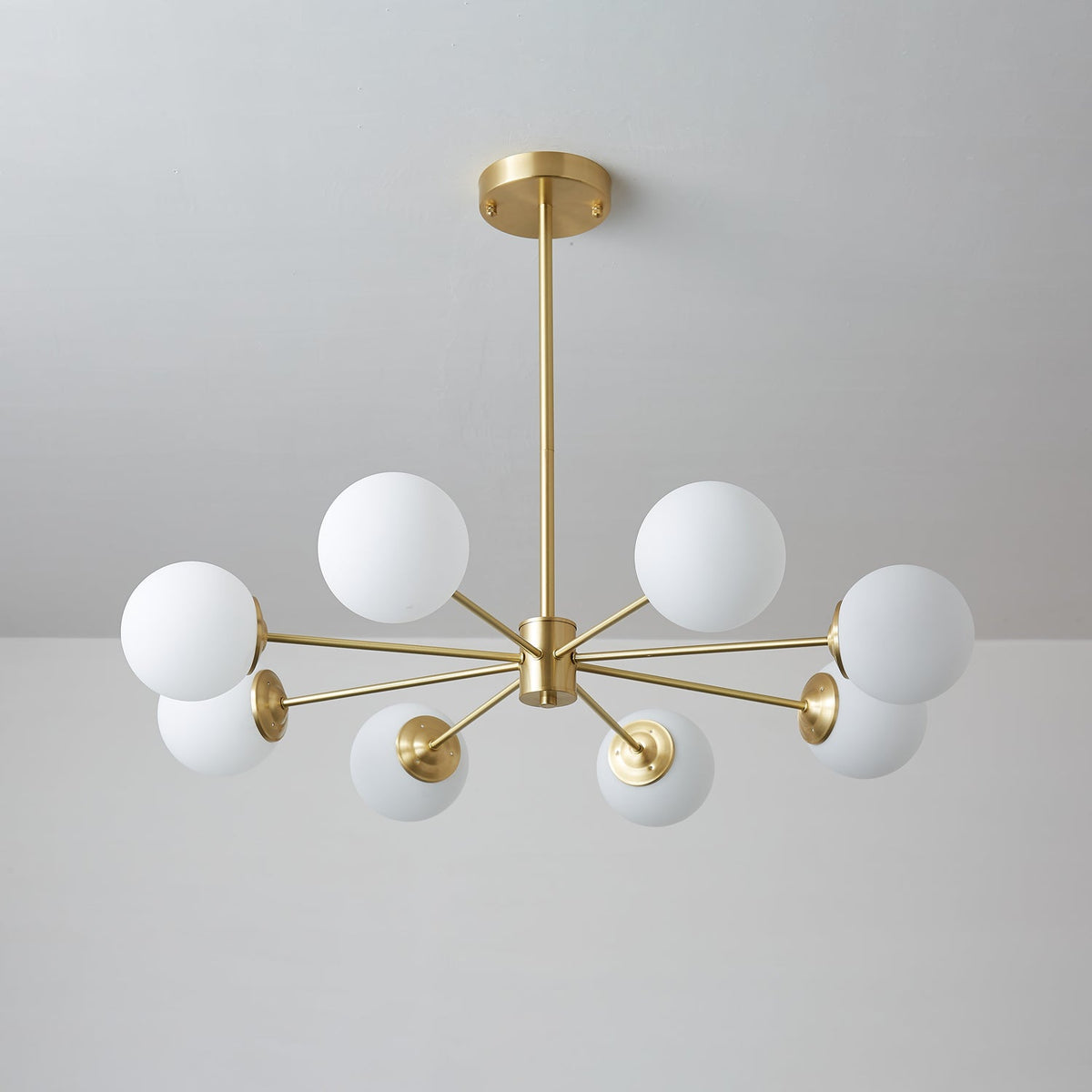 Elysium Brass and Glass Chandelier for Dining Room and Living Room