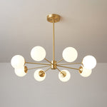 Elysium Brass and Glass Chandelier for Dining Room and Living Room