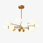 Elysium Brass and Glass Chandelier for Dining Room and Living Room