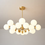 Elysium Brass and Glass Chandelier for Dining Room and Living Room