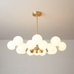 Elysium Brass and Glass Chandelier for Dining Room and Living Room