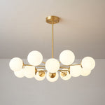 Elysium Brass and Glass Chandelier for Dining Room and Living Room