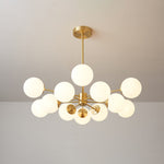 Elysium Brass and Glass Chandelier for Dining Room and Living Room