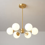 Elysium Brass and Glass Chandelier for Dining Room and Living Room