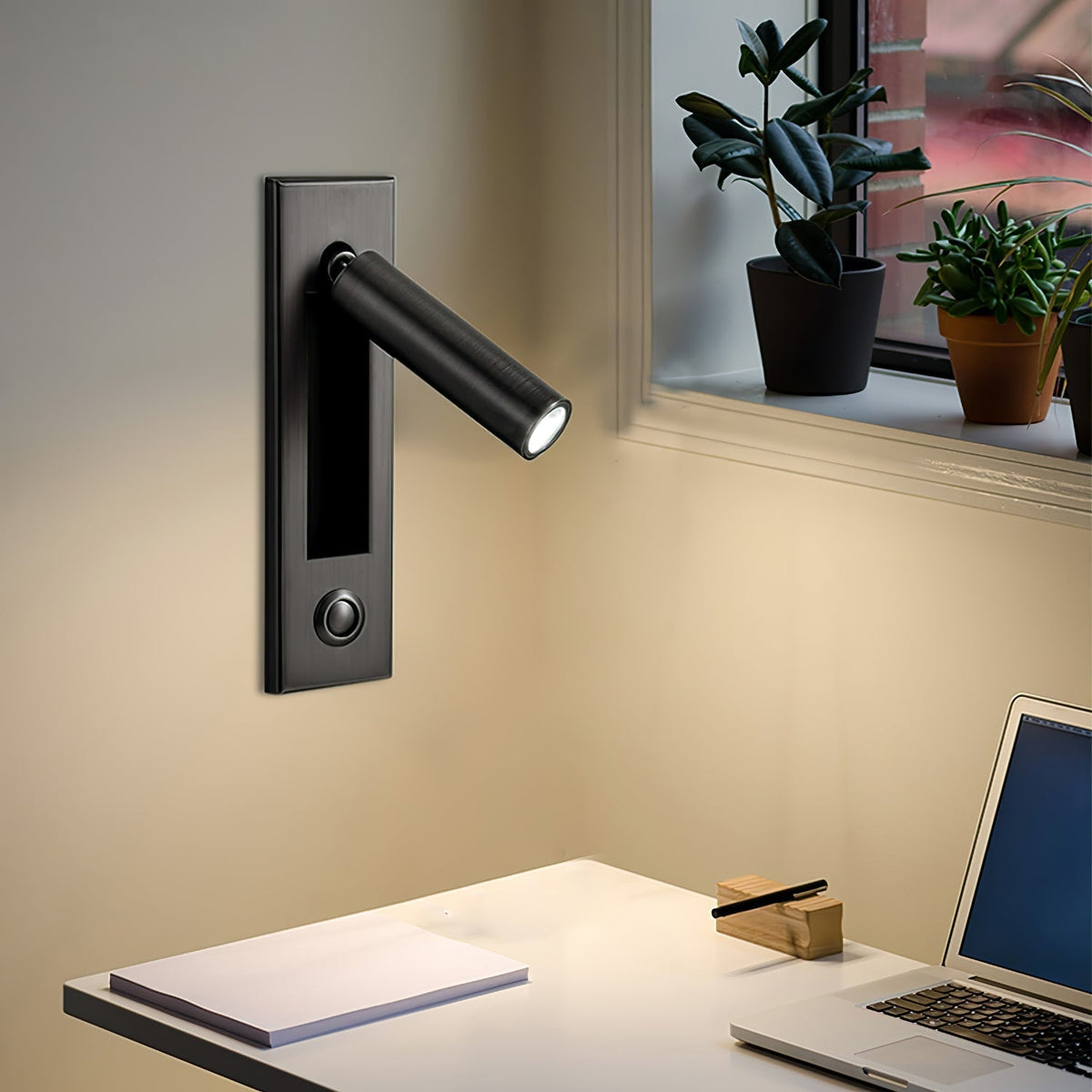 Embedded Bedside Plug In Sconce