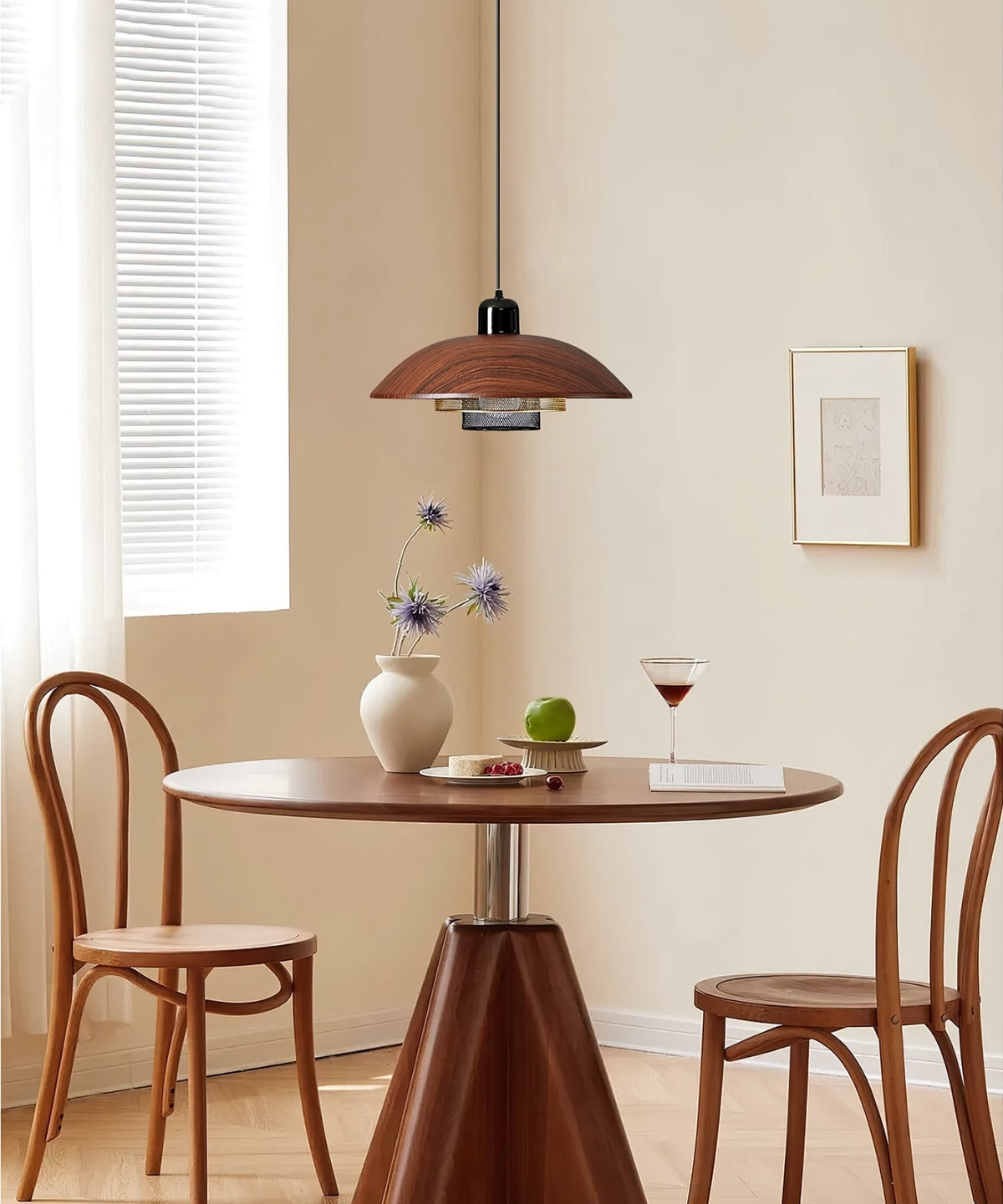 Ember Dome Pendant Light – Modern Metal Hanging Lamp for Dining & Living Spaces