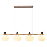 Emberlyn Bloom Chandelier – Modern Brass & Glass Pendant Light for Dining Room