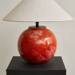Emberveil Ceramic Table Lamp with Fabric Shade for Bedroom and Living Room