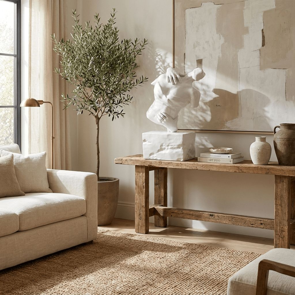 Embrace Form Sculpture — Glossy White Figurative Art for Modern Interiors