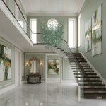 Emerald Rainfall Crystal Chandelier – Customizable Designer Pendant Light