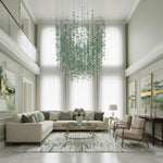 Emerald Rainfall Crystal Chandelier – Customizable Designer Pendant Light