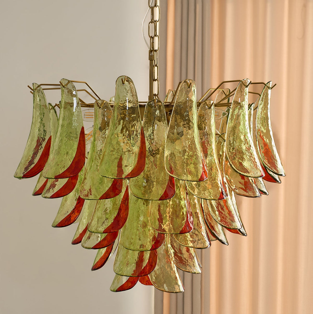 Marielle Glass Chandelier – Modern Art Deco Pendant Light for Dining Room & Foyer