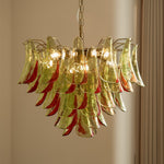 Marielle Glass Chandelier – Modern Art Deco Pendant Light for Dining Room & Foyer