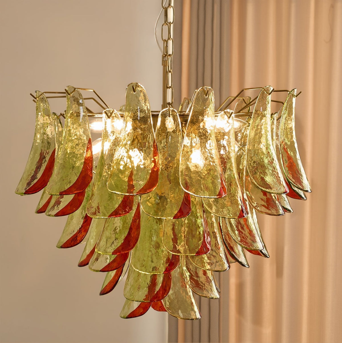 Marielle Glass Chandelier – Modern Art Deco Pendant Light for Dining Room & Foyer