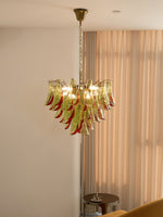 Marielle Glass Chandelier – Modern Art Deco Pendant Light for Dining Room & Foyer