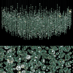 Emerald Rainfall Crystal Chandelier – Customizable Designer Pendant Light