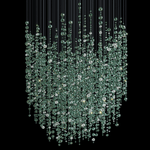 Emerald Rainfall Crystal Chandelier – Customizable Designer Pendant Light