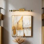 Emory Brass Wall Sconce with Green Accents for Classic Interiors