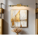 Emory Brass Wall Sconce with Green Accents for Classic Interiors