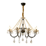 Empress Crystal Chandelier – Black Iron & Crystal Drops for Dining Room and Living Room