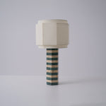 Modari Striped Stone Table Lamp – Travertine & Marble Sculptural Accent Light