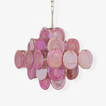 Aurelia Pink Glass Chandelier – Handcrafted Murano-Style Pendant Light for Elegant Interiors