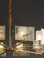 Enamel Lotus Chandelier
