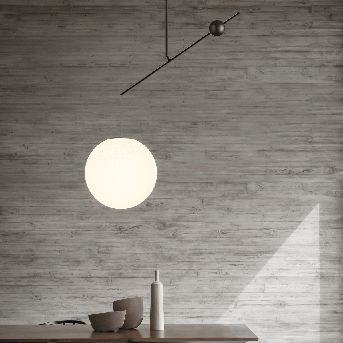 Equinox Balance Pendant Light – Modern Minimalist Glass Globe Chandelier