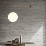 Equinox Balance Pendant Light – Modern Minimalist Glass Globe Chandelier