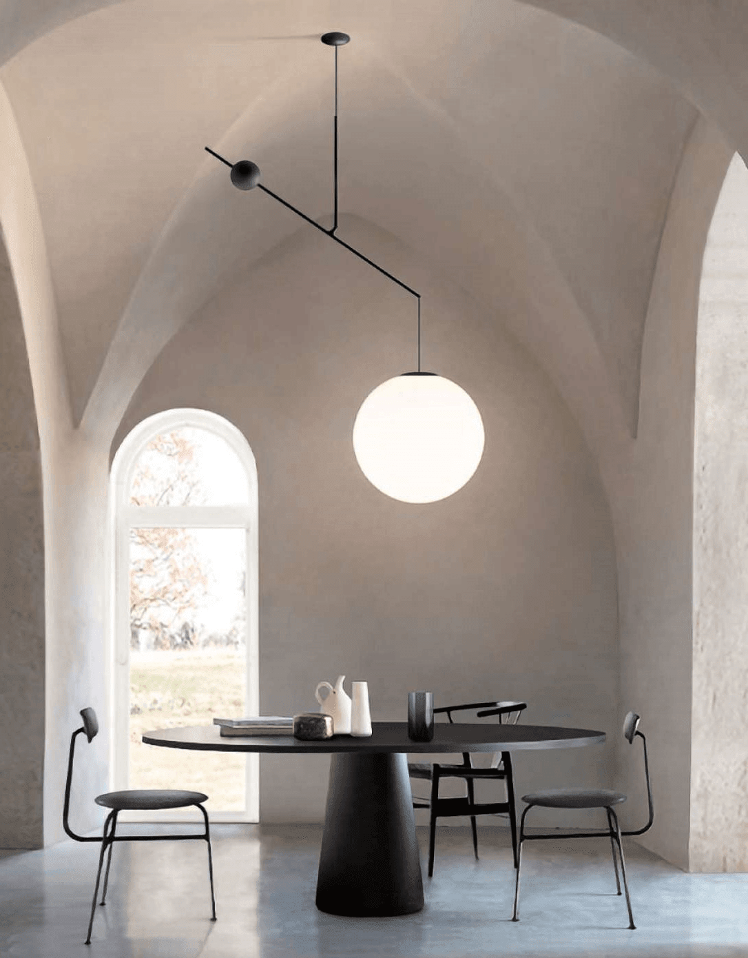 Equinox Balance Pendant Light – Modern Minimalist Glass Globe Chandelier