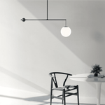Equinox Balance Pendant Light – Modern Minimalist Glass Globe Chandelier