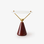 Equoray Sculptural Table Lamp with Walnut Base and Gold Accents