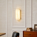Estelle Wall Sconce in Natural Alabaster — Layered Stone LED Wall Light