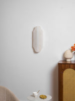 Estelle Wall Sconce in Natural Alabaster — Layered Stone LED Wall Light
