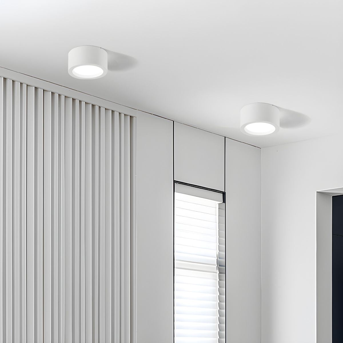 Ethan Modern LED Flush Mount Ceiling Light in Black or White