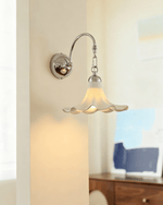 Ethereal Petal Wall Sconce – Modern Ceramic Wall Light for Bedroom & Living Room