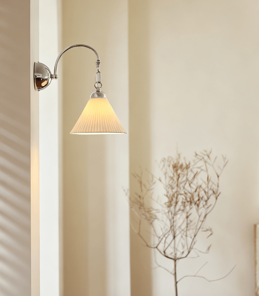 Ethereal Petal Wall Sconce – Modern Ceramic Wall Light for Bedroom & Living Room