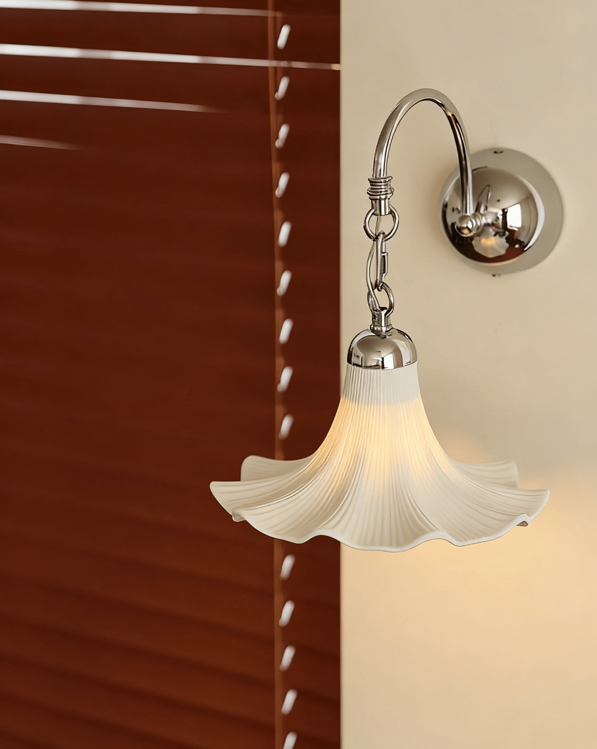 Ethereal Petal Wall Sconce – Modern Ceramic Wall Light for Bedroom & Living Room