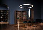Pearl Drop Modern Glass Chandelier for Dining Room and Living Room
