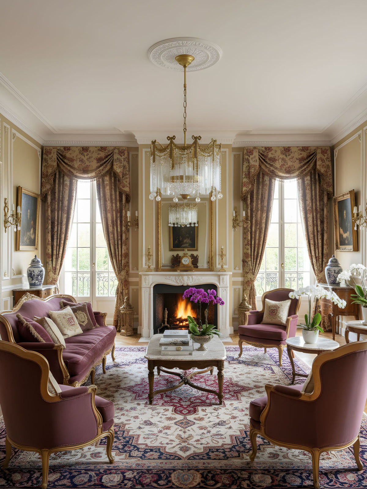 Evangeline Crystal Chandelier – Gold Finish, Cascading Glass, Designer Ceiling Light