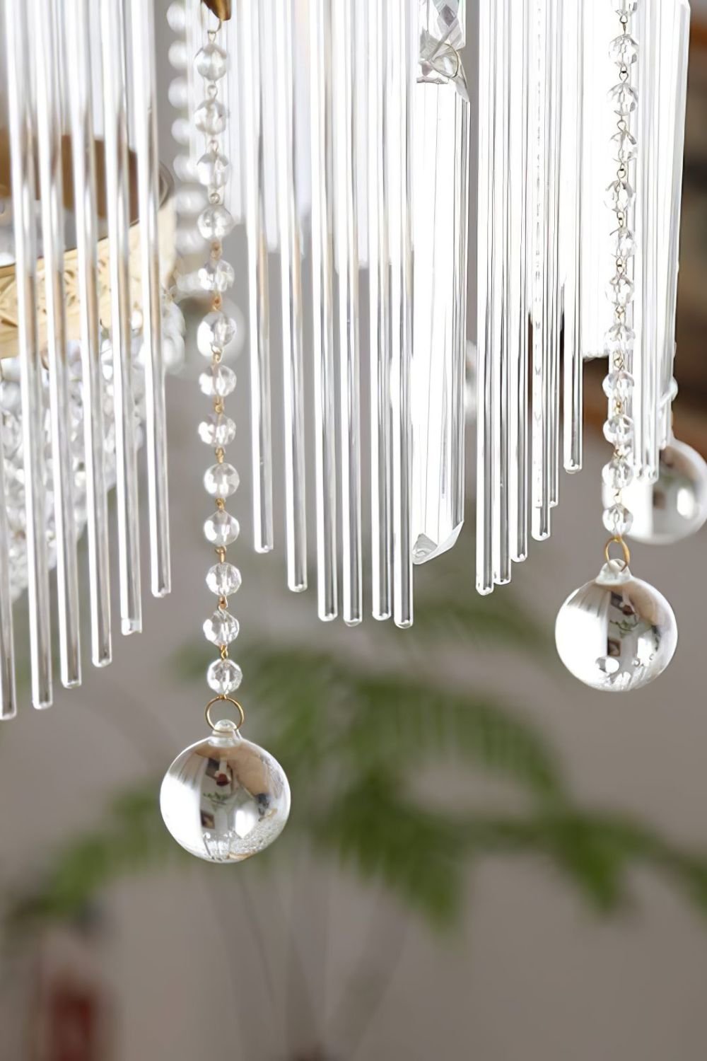 Evangeline Crystal Chandelier – Gold Finish, Cascading Glass, Designer Ceiling Light