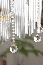 Evangeline Crystal Chandelier – Gold Finish, Cascading Glass, Designer Ceiling Light